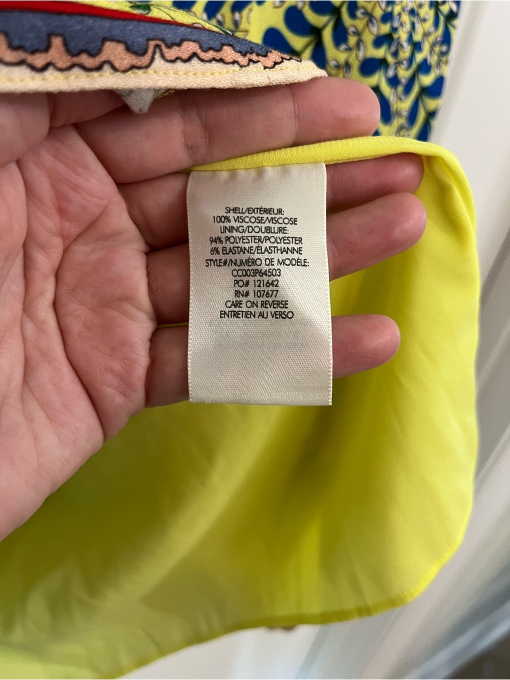 Alice + Olivia Hadley Yellow Floral V-Neck Mini Dress Flutter Short Sleeves 14 - Picture 6 of 6